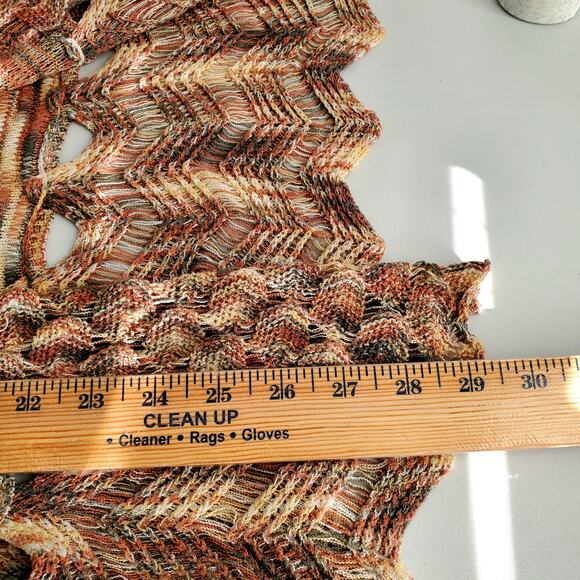 Sioni Women 3D Knit Cardigan S Cottage Granny Cabin Boho Neutral Artsy Lagenlook - Picture 8 of 9